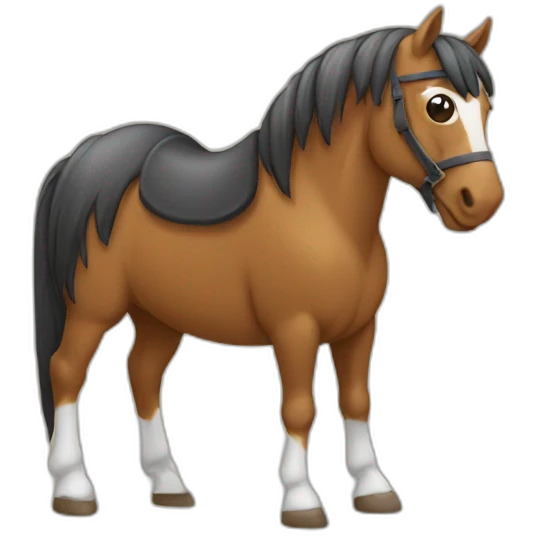 Cavalo sendo cuidado  emoji