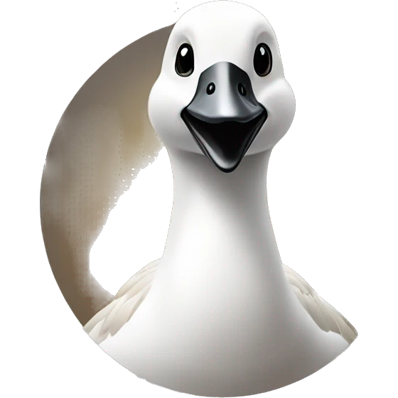 a goose dominating the world emoji
