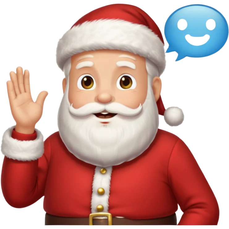 santa with speech bubble emoji
