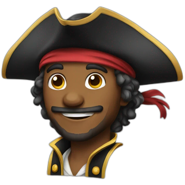 a happy pirate emoji