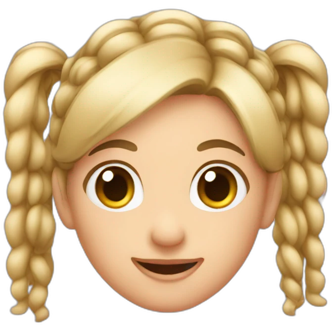 "pigtails. hair emoji emoji