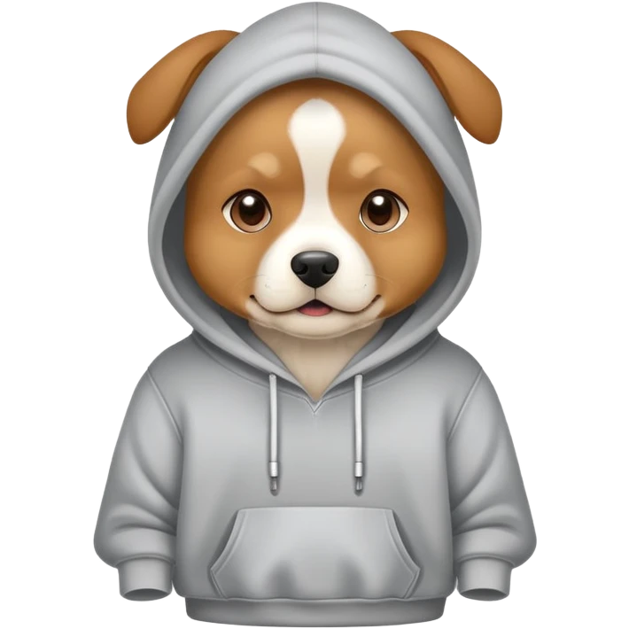 Dog wearing a hoodie emoji