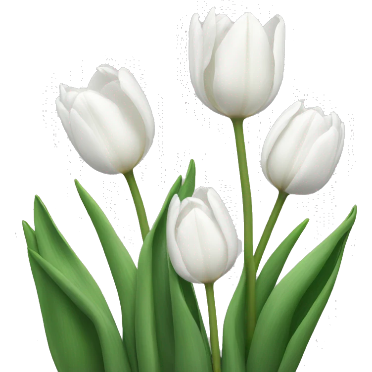 White tulips emoji