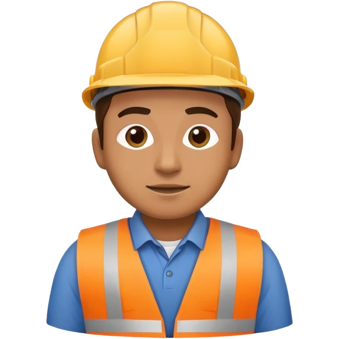construction worker building or assembling himself emoji