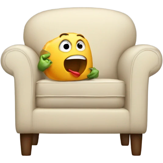 Couch eating a chair  emoji