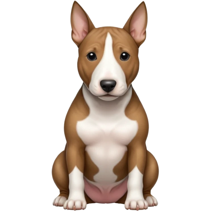 brindle english bull terrier sitting down emoji