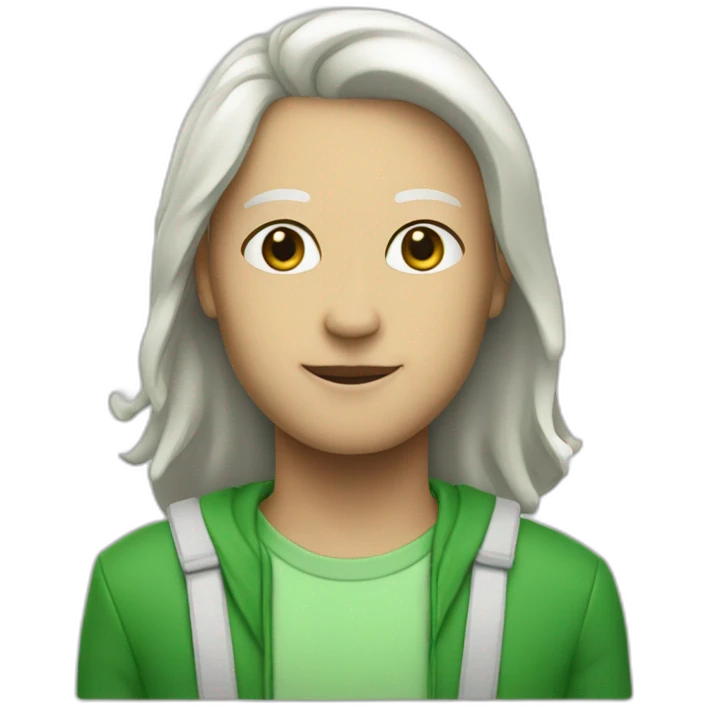 Reboot white and green emoji