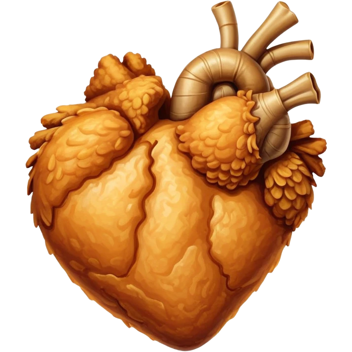 Fried chicken heart emoji