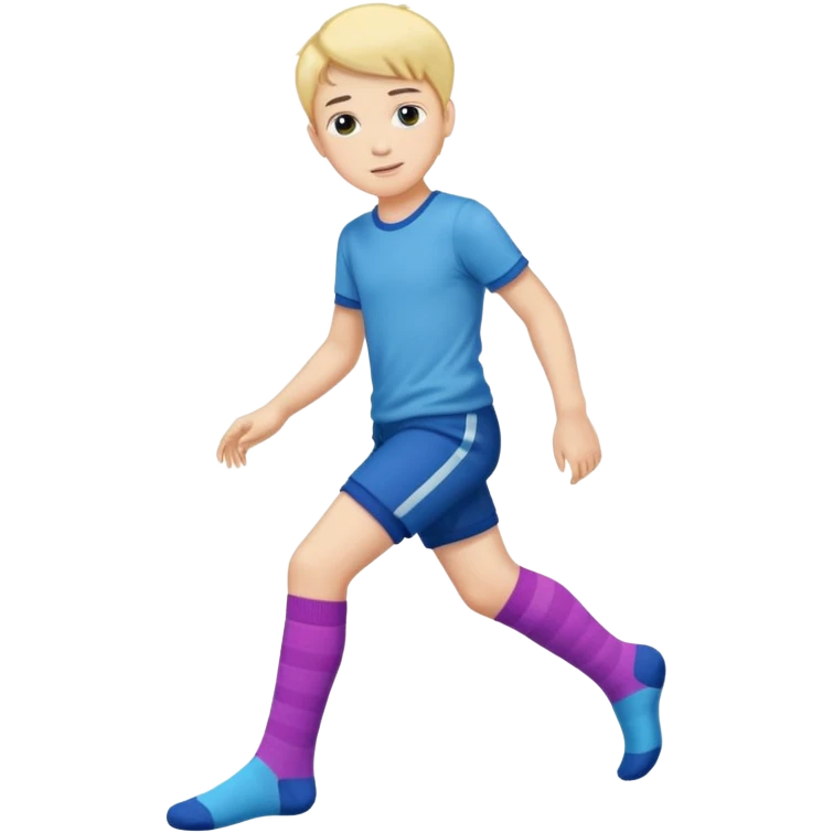 پسر جوراب به دست emoji