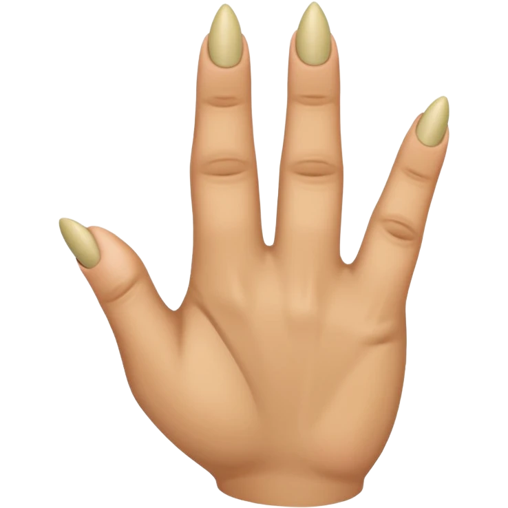 A hand with only the third finger, the thumb, and the pinky pointed up. The ring and index fingers are down emoji