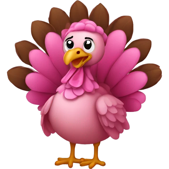 Pink turkey emoji