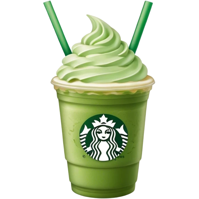 Chubby Starbucks green matcha Frappuccino emoji