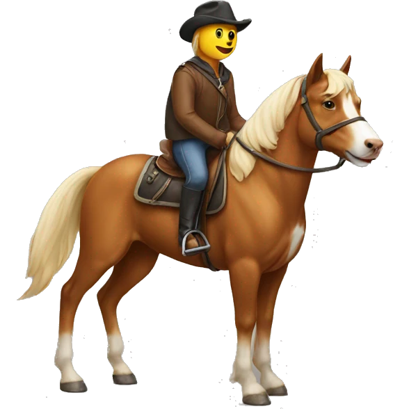 Dog riding a horse emoji