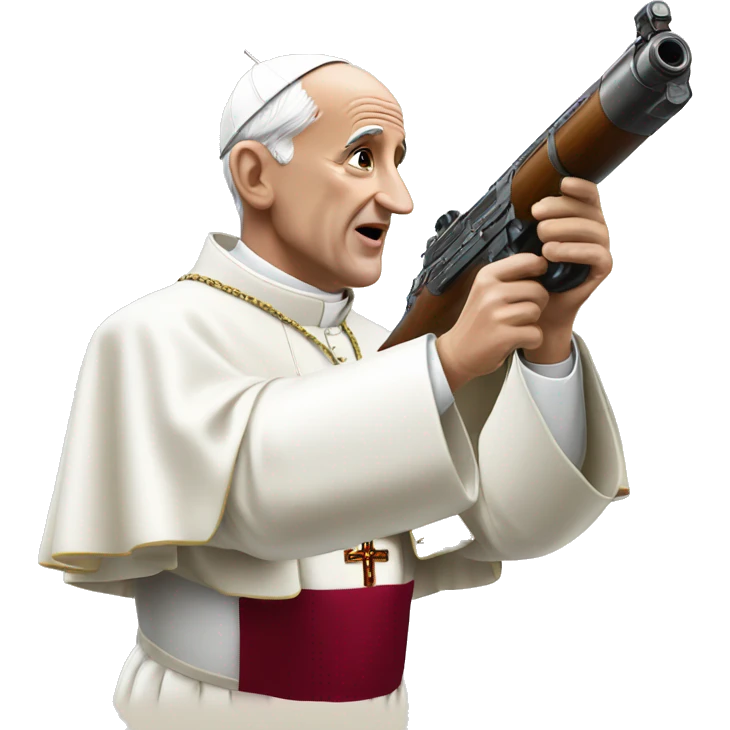 Pope shooting up emoji