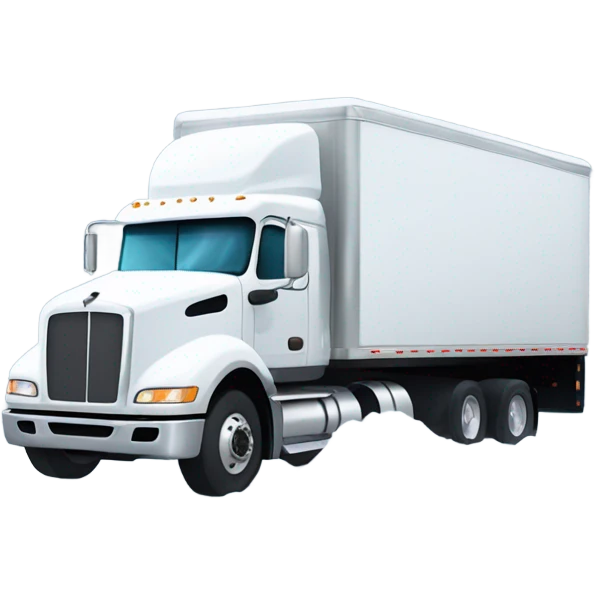 White semi-truck in snow emoji
