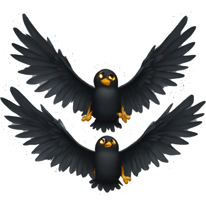 black wings  emoji
