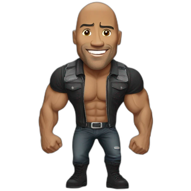 The rock qui fait un pouce en l'air emoji