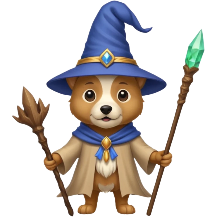 Dog wizard emoji