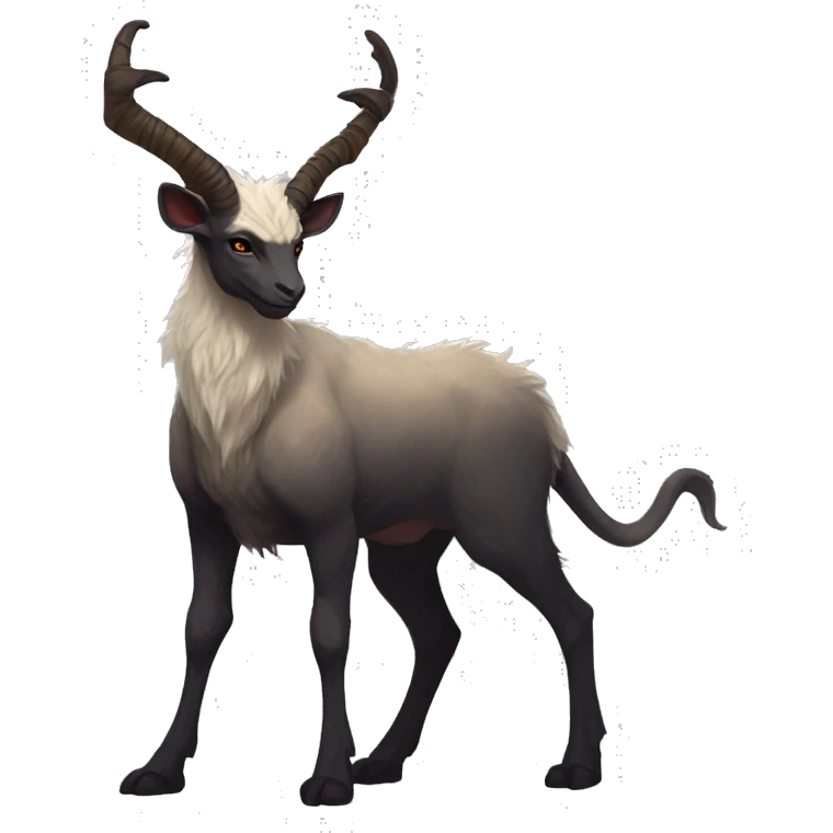 Modern Realistic Rare Fantasy Horned Vernid-Trico-species by LiLaiRa, full body emoji