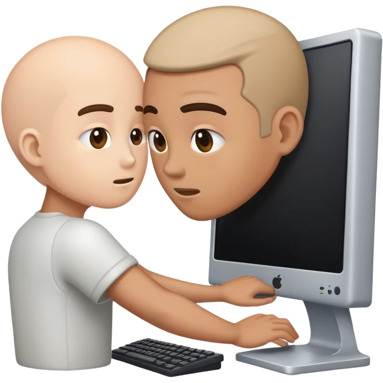 программист бьется головой об монитор emoji