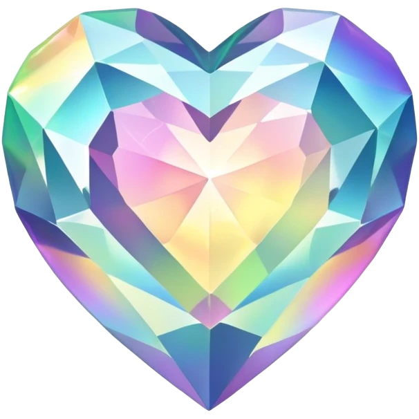 Iridescent diamond heart emoji