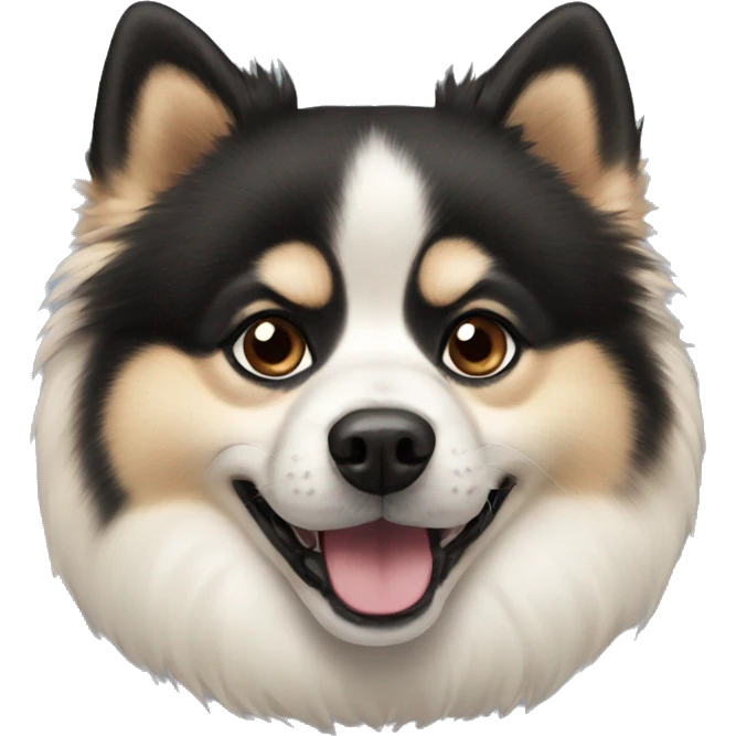 Pomeranian and husky emoji