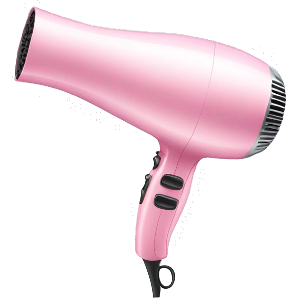 Light pink hair dryer emoji