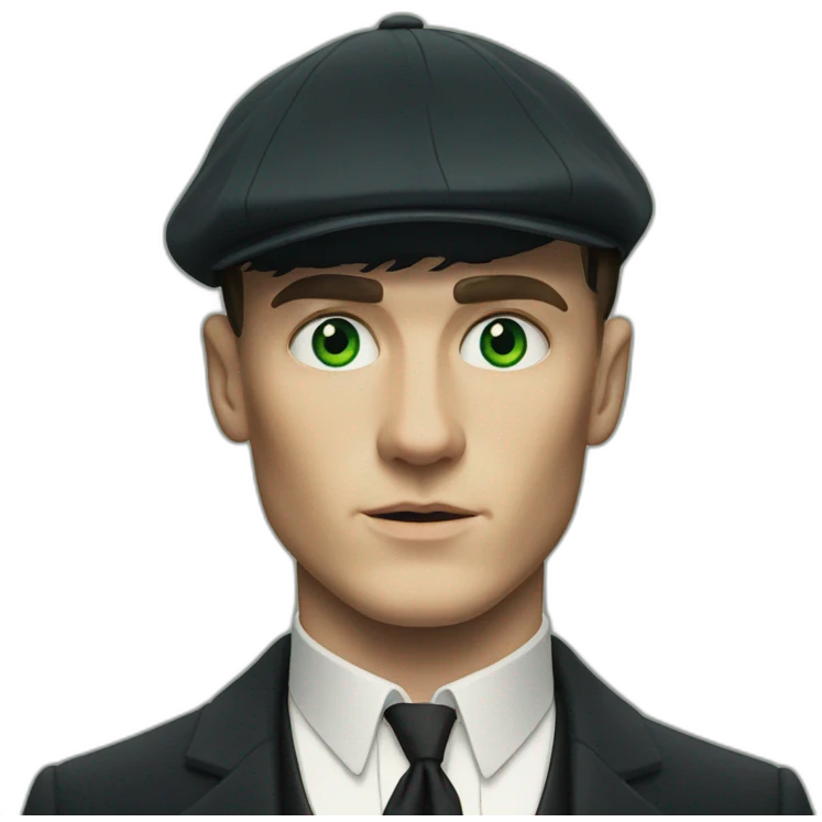 tommy shelby with green eyes emoji