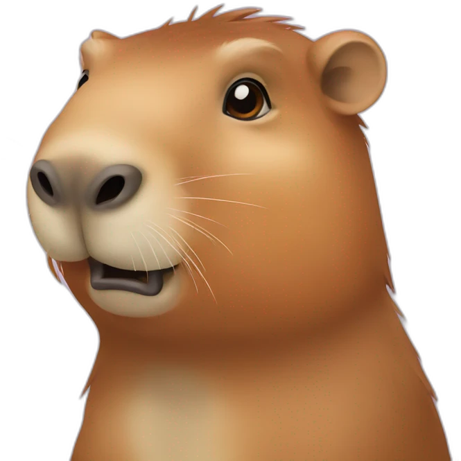 Capybara at party emoji
