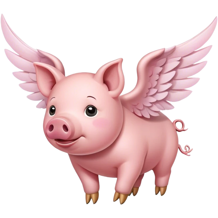A pig flying emoji