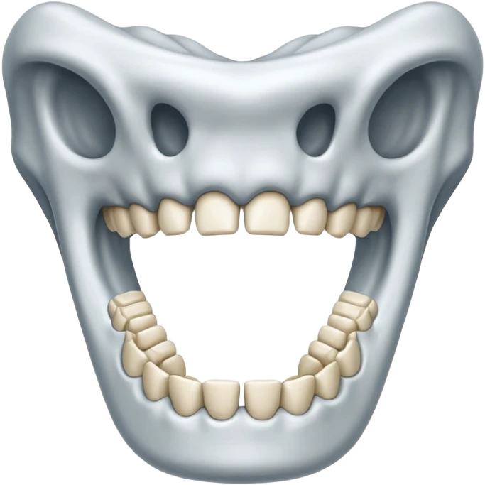 jaw bone teeth emoji