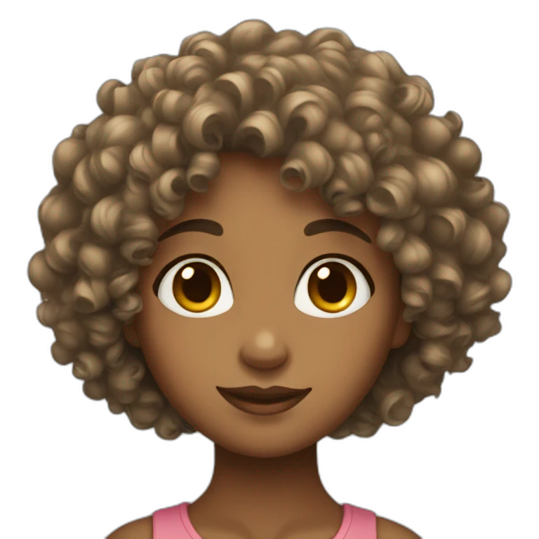 curly-haired girl emoji