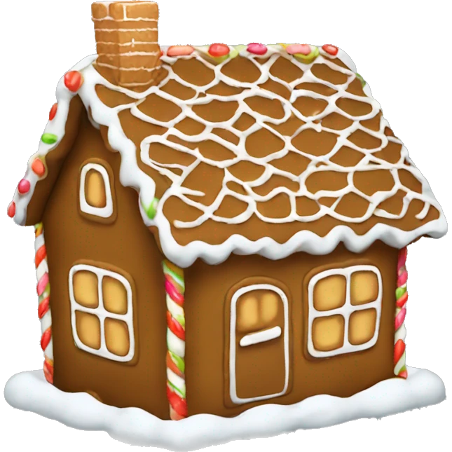 Cute gingerbreadhouse emoji
