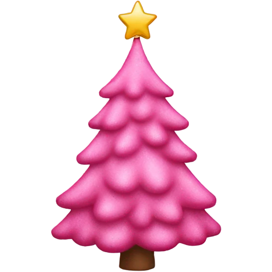 Pink Christmas tree emoji