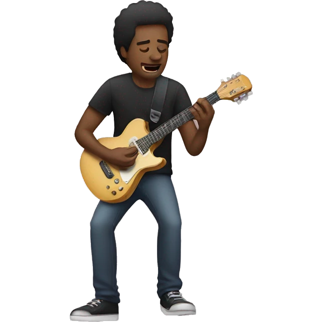 man playing guitar at concert  emoji