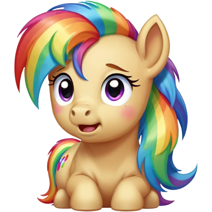 My little pony crying  emoji