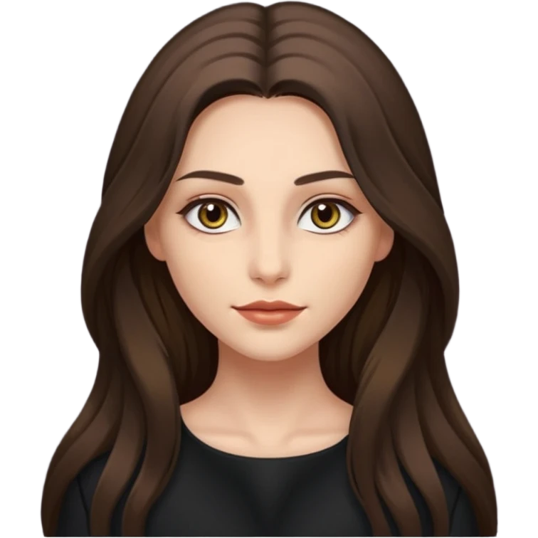 คาแรกเตอร์: น่าค้นหา มีเสน่ห์เงียบ ๆ ลุคอิโมจิ: ตาเฮเซลลึกซึ้ง ผมยาวปิดแก้มข้างหนึ่ง เสื้อโทนเข้ม ท่ายิ้มมุมปาก ฟีล: mysterious beauty ขอแบบสวยๆ emoji