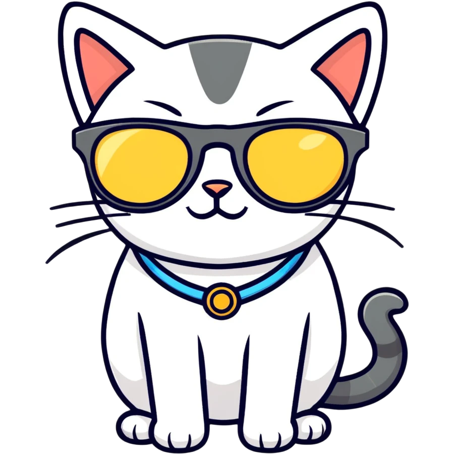 Cat with sunglasses emoji