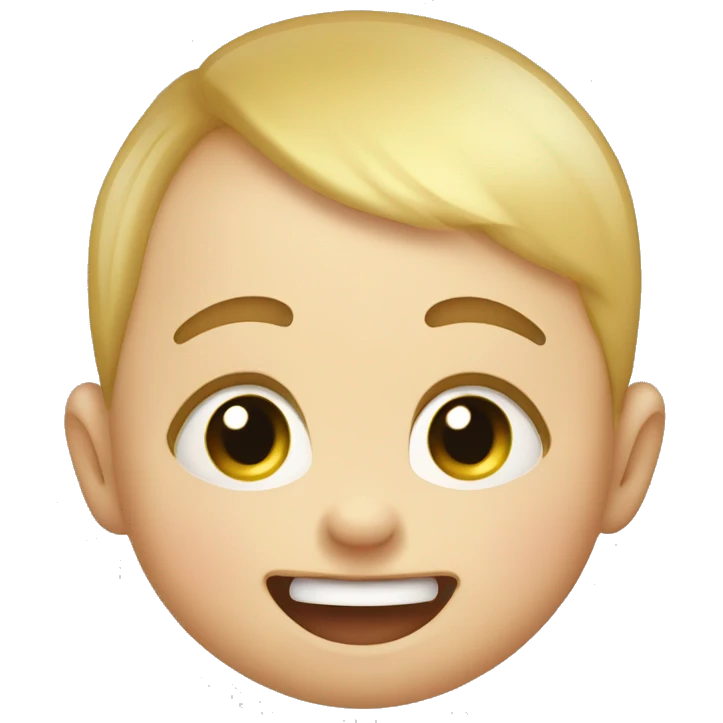 Smiling baby farting emoji
