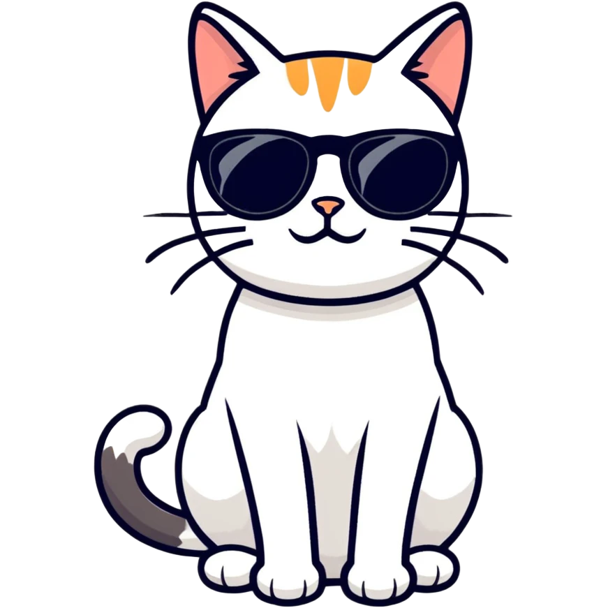 Cat with sunglasses emoji