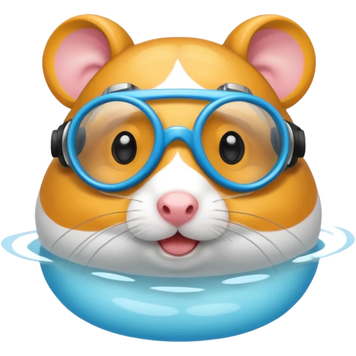 hamster with swimming goggles emoji