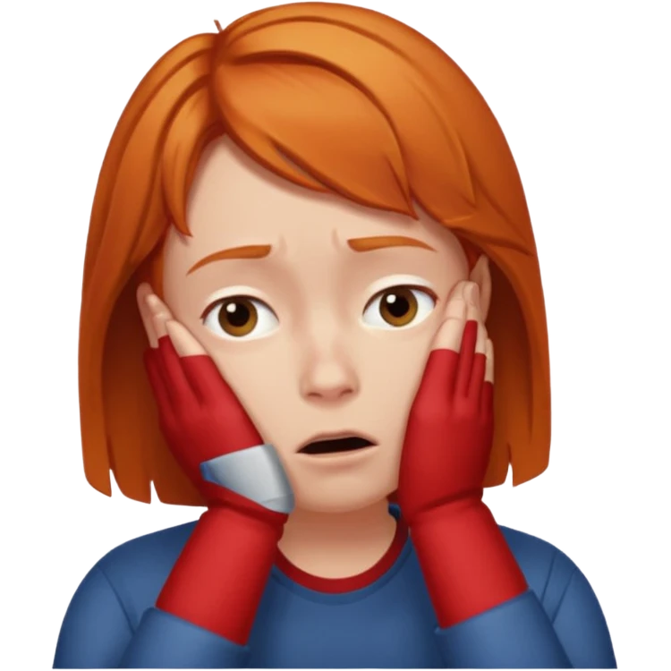 Ginger hair face palm emoji emoji