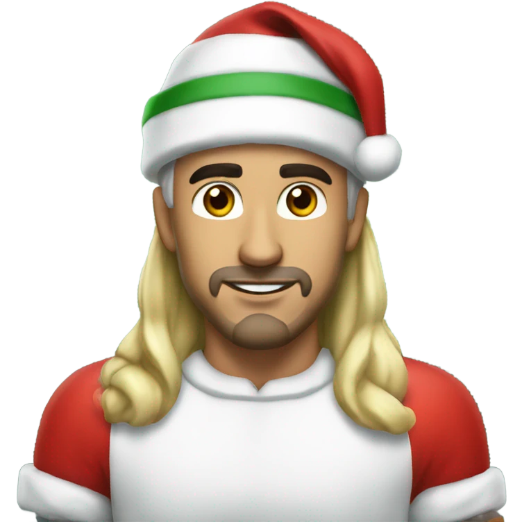Matt Lafleur in a Santa hat emoji
