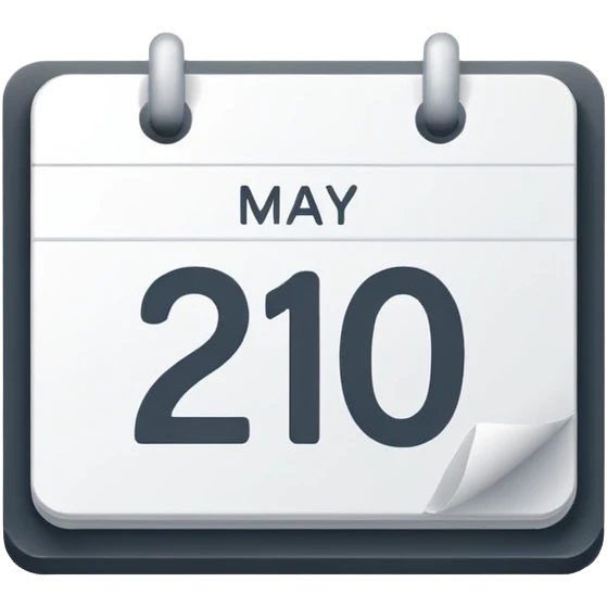 simple calendar block with 20 May emoji