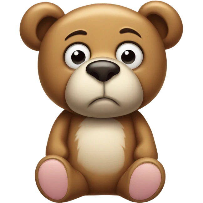 Sad teddy bear emoji