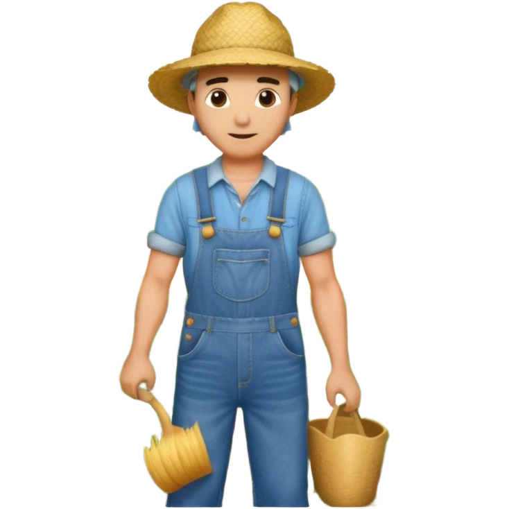 farmer cultivating a field emoji