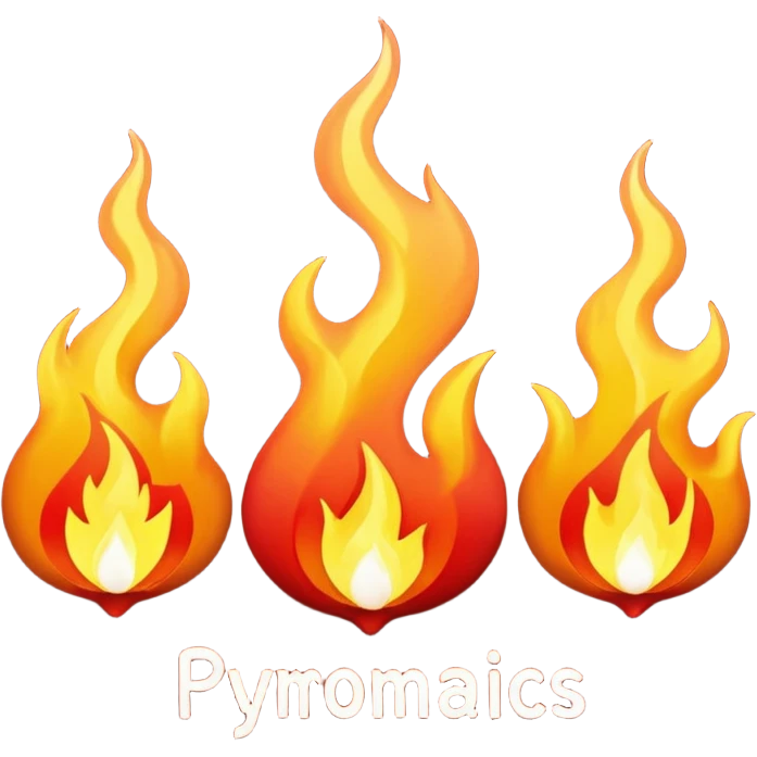 Can you make Christmas decorations cooperative with fire and have the text pyromaniacs  emoji