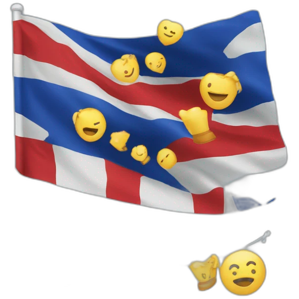 "congratulation Robert" text on a flag emoji