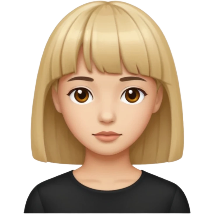 bang hair style emoji