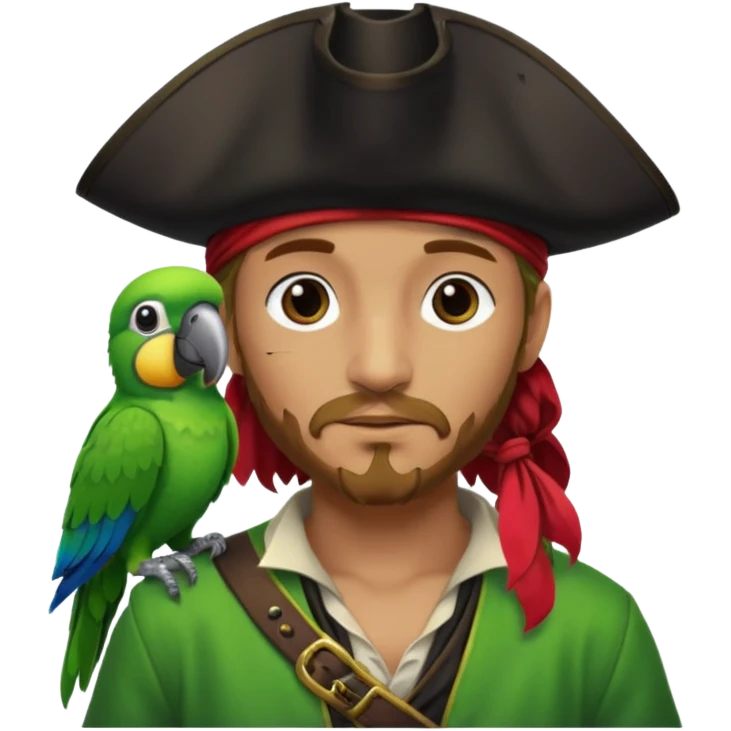 pirate and parrot emoji
